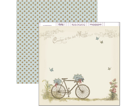 BODA  BICICLETA SCP-098 DAYKA   30,5X30,5 SCRAP CONTIGO AL FIN DEL MUNDO