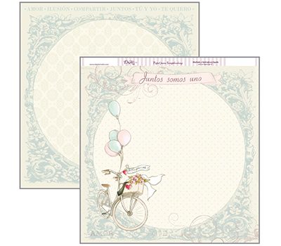 LA BODA  DAYKA SCP114   30,5X30,5 SCRAP JUST MARRIED BICI