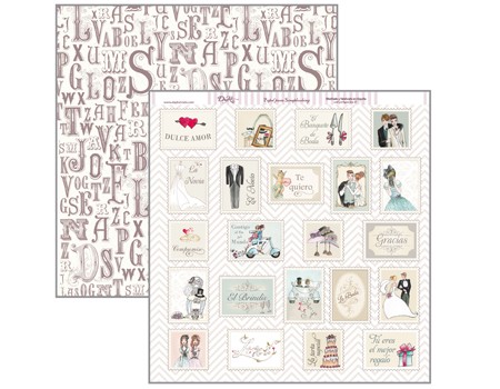 ETIQUETAS  DULCE AMOR SCP-127  DAYKA   30,5X30,5 SCRAP