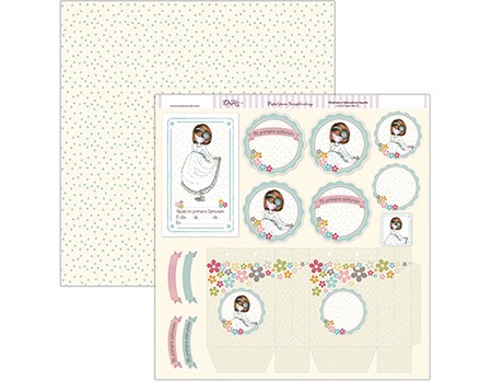 RECORDATORIO  NIÑA COMUNION 2017  DAYKA  SCP146  30,5X30,5 SCRAP