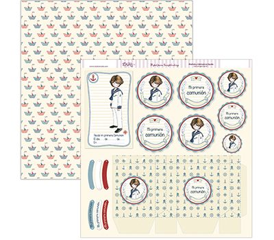 ORLA REDONDA  NIÑO COMUNION 2017 DAYKA  SCP149 30,5X30,5 SCRAP