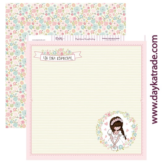 TRENZA  NIÑA COMUNION 2017  DAYKA  SCP179  30,5X30,5 SCRAP