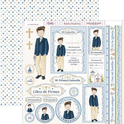 FIRMAS EN LA IGLESIA  NIÑO COMUNION  2018  DAYKA  SCP243 30,5X30,5 SCRAP