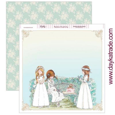 CORONAS   NIÑA 2019 COMUNION  DAYKA  SCP291 30,5X30,5 SCRAP
