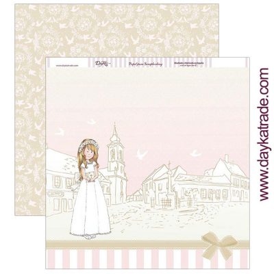 CORONAS   NIÑA 2019 COMUNION  DAYKA  SCP292 30,5X30,5 SCRAP