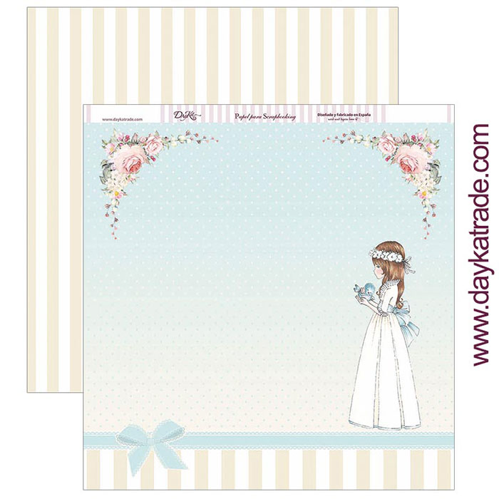 CORONAS   NIÑA 2019 COMUNION  DAYKA  SCP293 30,5X30,5 SCRAP