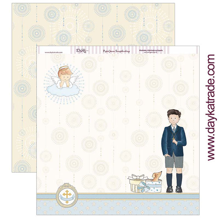 ANGELITO  NIÑO 2019 COMUNION  DAYKA  SCP305 30,5X30,5 SCRAP