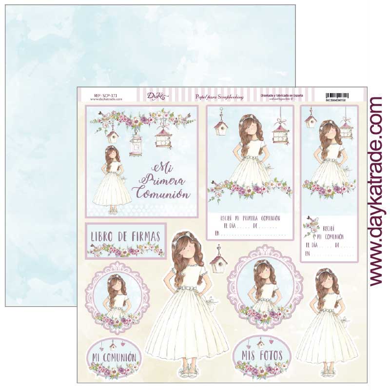DIADEMA GATO   NIÑA 2020 COMUNION NIÑA   DAYKA  SCP371 30,5X30,5 SCRAP