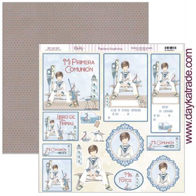 NIÑO MARINERO 2020 COMUNION NIÑO  DAYKA  SCP383 30,5X30,5 SCRAP