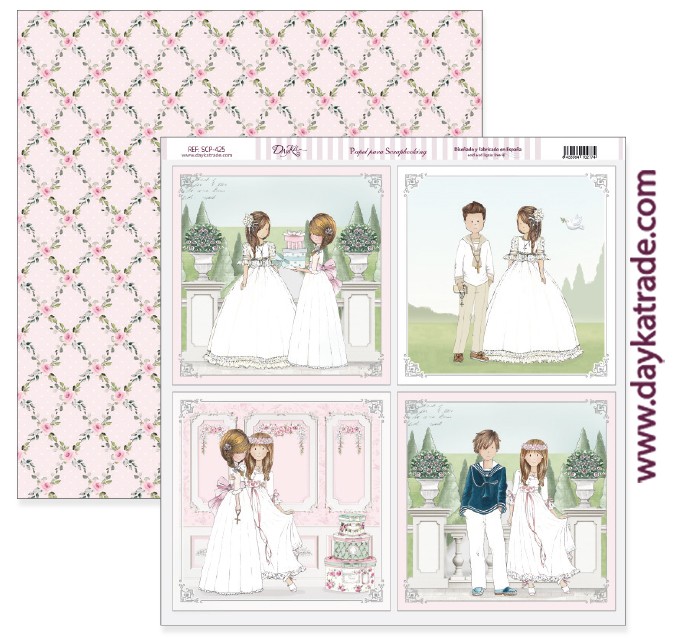 NIÑA 2021 COMUNION DAYKA  SCP425 30,5X30,5 SCRAP
