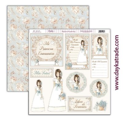 NIÑA 2022 COMUNION DAYKA  SCP471 30,5X30,5 SCRAP