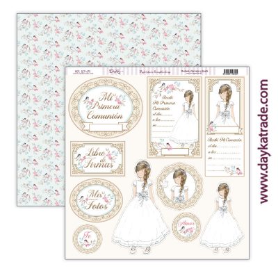 NIÑA 2022 COMUNION DAYKA  SCP475 30,5X30,5 SCRAP