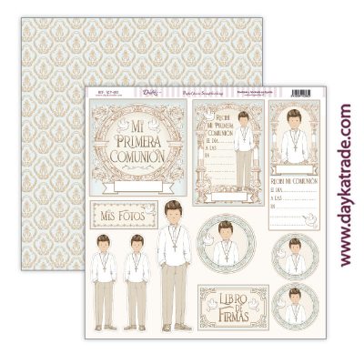 NIÑO 2022 COMUNION DAYKA  SCP483 30,5X30,5 SCRAP