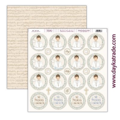 NIÑO 2022 COMUNION DAYKA  SCP484 30,5X30,5 SCRAP