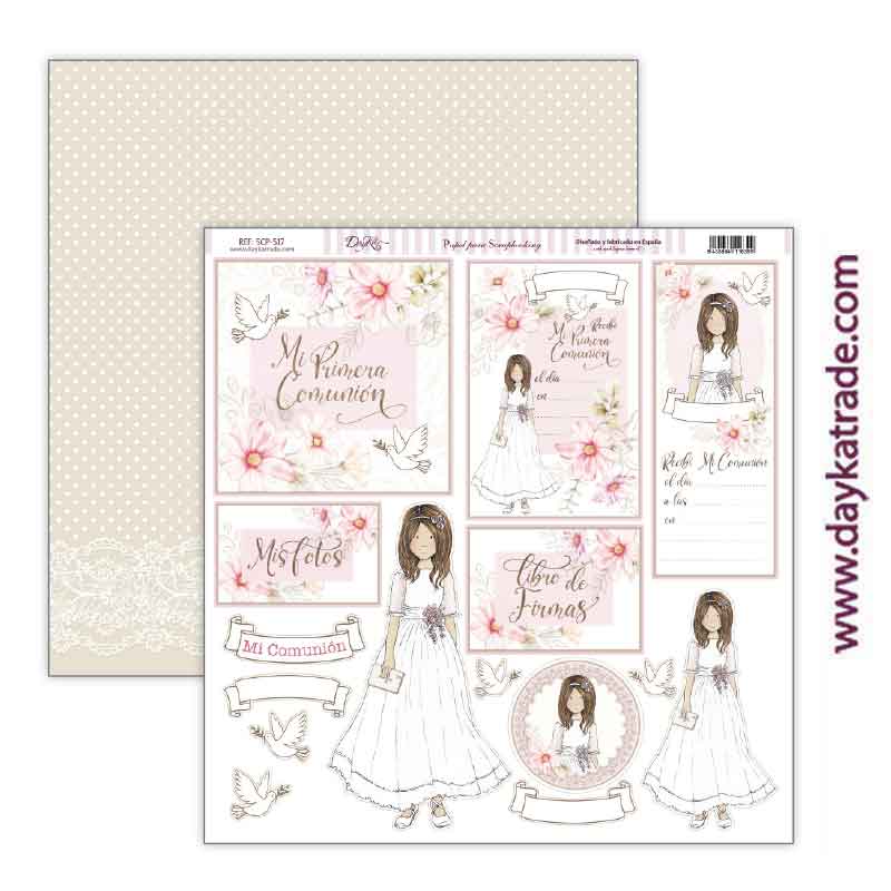 NIÑA 2023 COMUNION DAYKA  SCP517  30,5X30,5 SCRAP