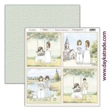 NIÑA  2024 COMUNION DAYKA  SCP630  30,5X30,5 SCRAP EN COMUNION CON LA NATURALEZA