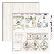 NIÑA  2024 COMUNION DAYKA  SCP632  30,5X30,5 SCRAP EN COMUNION CON LA NATURALEZA