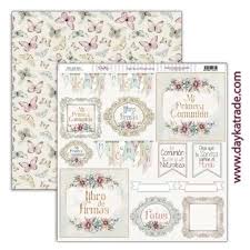 NIÑA  2024 COMUNION DAYKA  SCP633  30,5X30,5 SCRAP EN COMUNION CON LA NATURALEZA