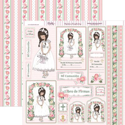 AMO A DIOS NIÑA COMUNION  DAYKA  SCP236 30,5X30,5 SCRAP