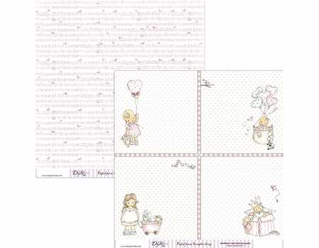 CUARTERONES  NACI BEBE NIÑA SCP-039  DAYKA   30,5X30,5 SCRAP
