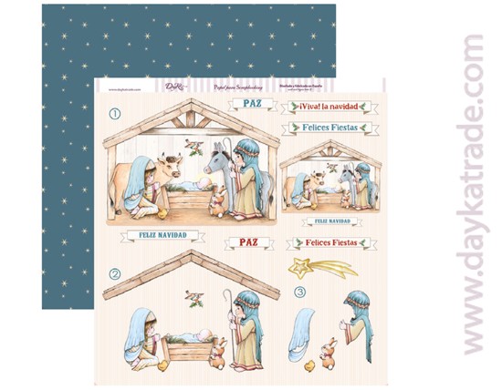 POSTAL  NAVIDAD  SCP-165  DAYKA   30,5X30,5 SCRAP