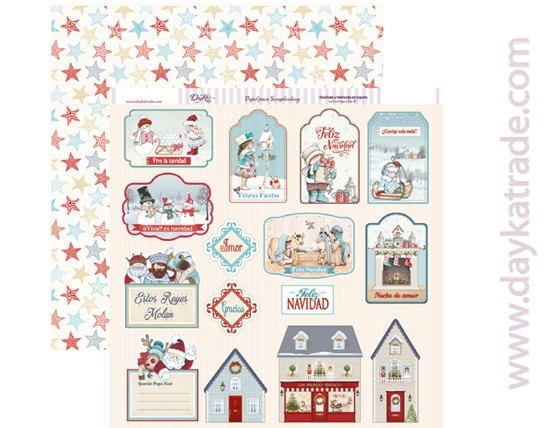 POSTAL  NAVIDAD  SCP-176  DAYKA   30,5X30,5 SCRAP