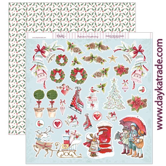 POSTAL  NAVIDAD  SCP-228  DAYKA   30,5X30,5 SCRAP
