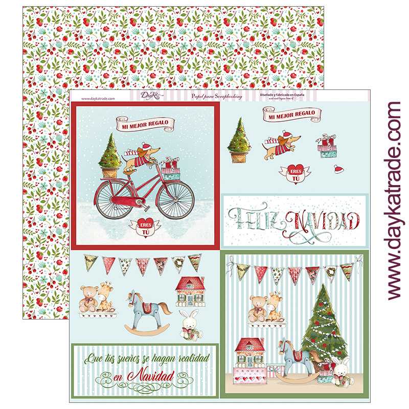 POSTAL  NAVIDAD  SCP-282 DAYKA   30,5X30,5 SCRAP MI MEJOR REGALO
