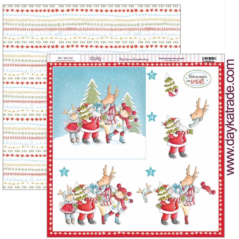 FELIZ NAVIDAD RENO 3D    SCP-342DAYKA   30,5X30,5 SCRAP