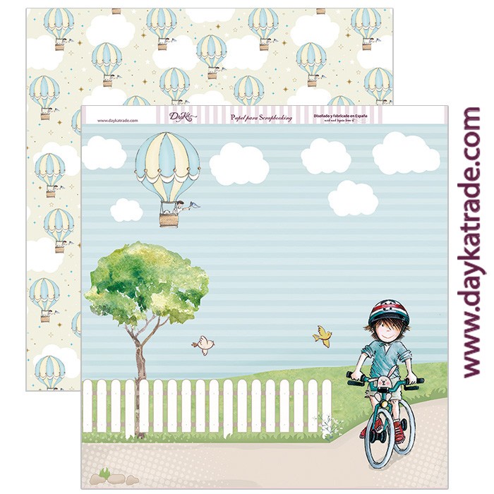 NIÑOS  SCP-209 DAYKA   30,5X30,5 SCRAP NIÑO BICI