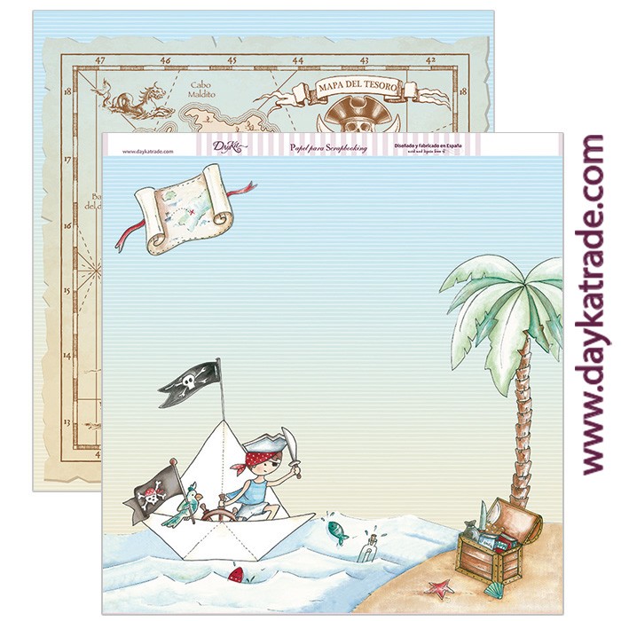 NIÑOS  SCP-210 DAYKA   30,5X30,5 SCRAP PIRATAS