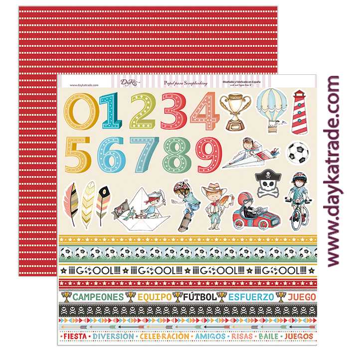 NIÑOS  SCP-217 DAYKA   30,5X30,5 SCRAP NUMEROS NIÑO