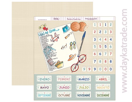 CALENDARIO VACACIONES   SCP-160  DAYKA   30,5X30,5 SCRAP