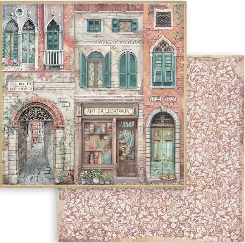 VENICE ENCUADERNACION ANTIGUA   STAMPERIE  30,5X30,5 SCRAP SBB1075