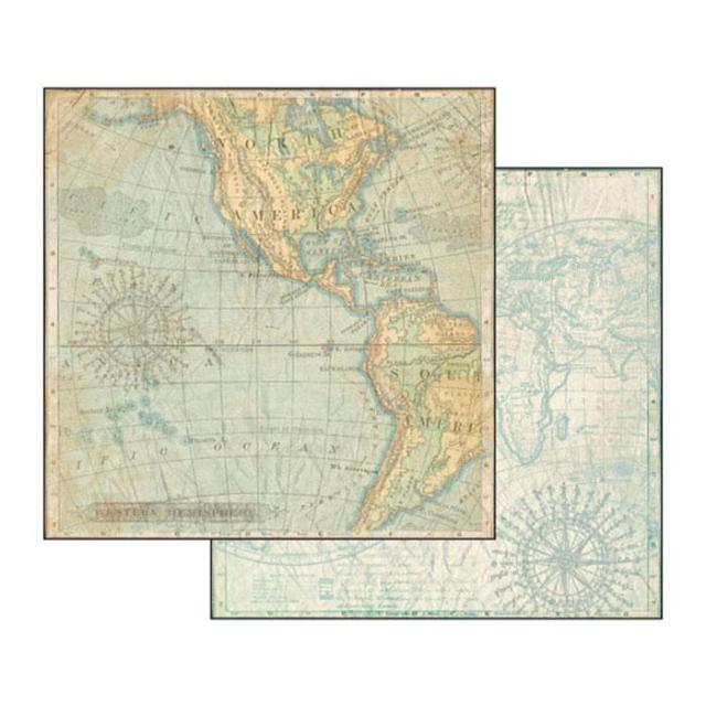 PLANISFERIO MAPA STAMPERIA  30,5X30,5 SCRAP SBB354