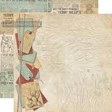 TEDY BEAR STAMPERIE  30,5X30,5 SCRAP SBB467
