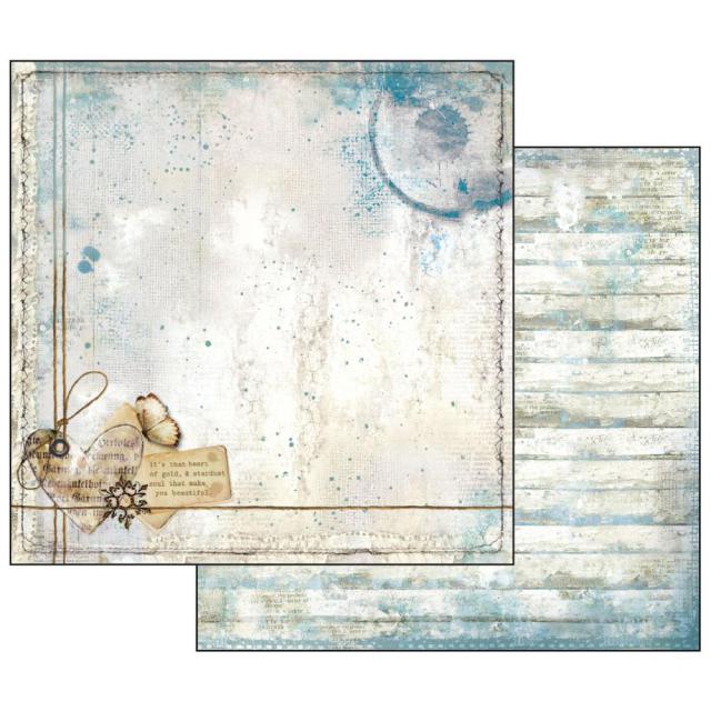  BLUE STARS HEART STAMPERIE  30,5X30,5 SCRAP SBB514