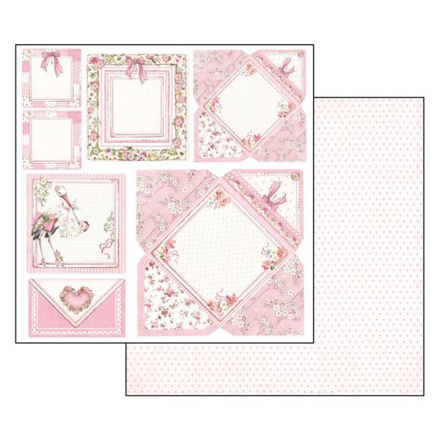 BABY  GIRL CARDS STAMPERIE  30,5X30,5 SCRAP SBB550