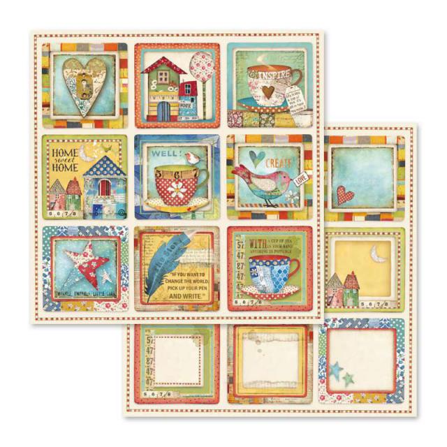CARD CUPS PATCHWORK   STAMPERIE  30,5X30,5 SCRAP SBB3572