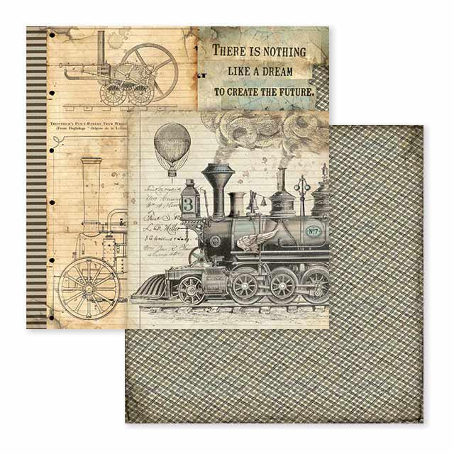  VOYAGE   TRAIN  STAMPERIE  30,5X30,5 SCRAP SBB600