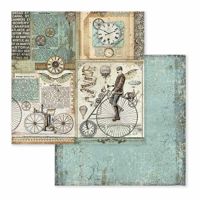  VOYAGE   RETRO BICI STAMPERIE  30,5X30,5 SCRAP SBB602