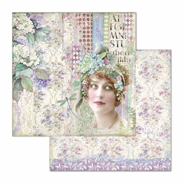 HORTENSIA  SEÑORA STAMPERIE  30,5X30,5 SCRAP SBB698