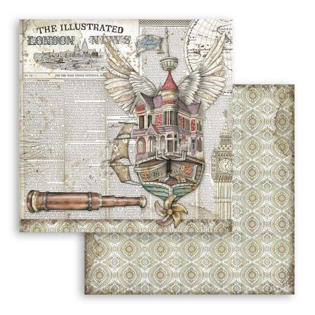 LADY VAGABOND  FLYING SHIP STAMPERIE  30,5X30,5