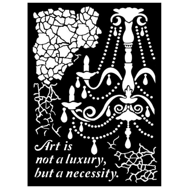 STENCIL CROCO EFECT CHANDELLER  STAMPERI MIX MEDIA- KSTD029 20X25