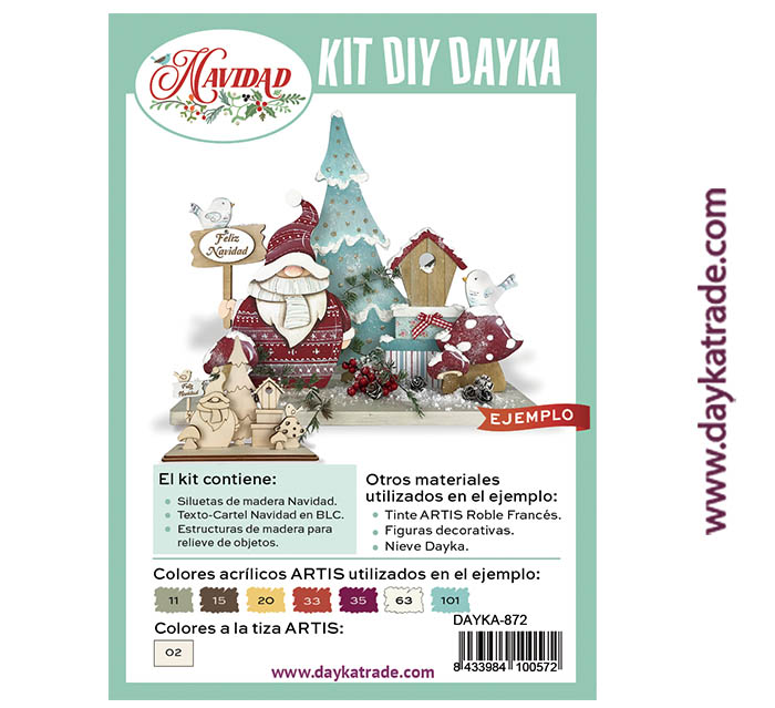 SET PAPA NOEL  CON ABETO Y CASITA DE PAJAROS  FELIZ NAVIDA   DAYKA872