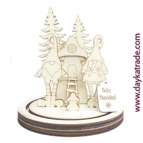 SETA GNOMOS NAVIDAD PEANA  FELIZ NAVIDAD
