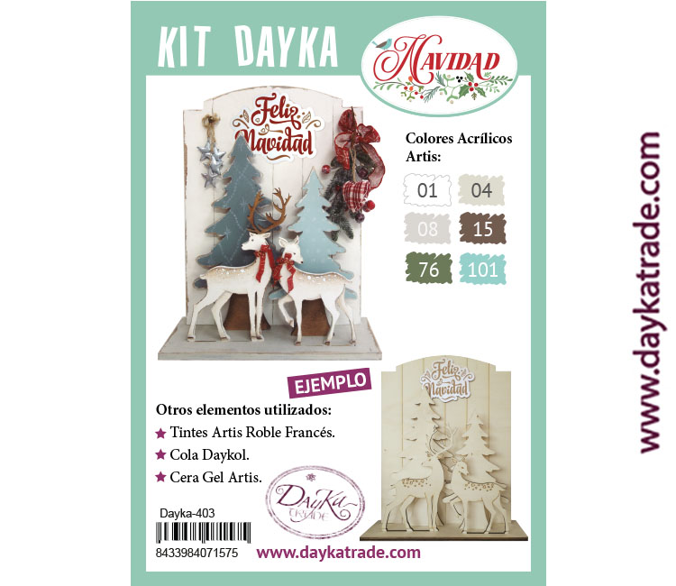 TABLA FELIZ NAVIDAD RENOS  DAYKA403  CIERVOS